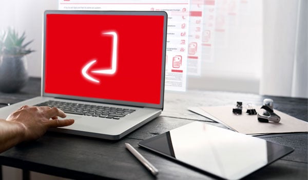 Person im HomeOffice