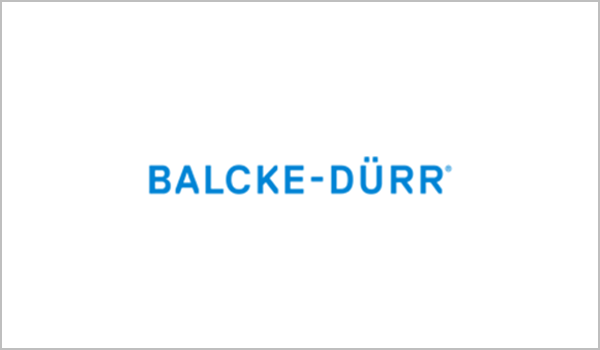 Logo Balcke-Dürr: Blaue versale Schrift auf weißem Hintergrund.