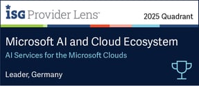 ISG Provider Lens 2025 Auszeichnung: DATAGROUP als Leader in Deutschland im Bereich AI Services for the Microsoft Clouds.