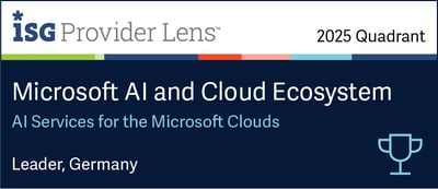 ISG Provider Lens 2025 Auszeichnung: DATAGROUP als Leader in Deutschland im Bereich AI Services for the Microsoft Clouds.