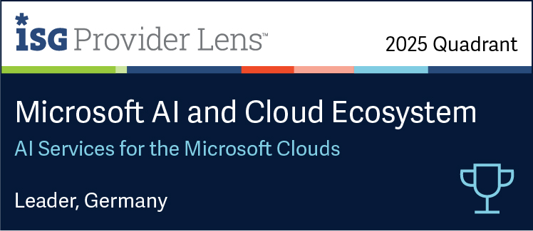ISG Provider Lens 2025 Auszeichnung: DATAGROUP als Leader in Deutschland im Bereich AI Services for the Microsoft Clouds.