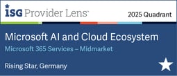 ISG Provider Lens 2025 Auszeichnung: DATAGROUP als Rising Star in Deutschland im Bereich Microsoft 365 Services – Midmarket.