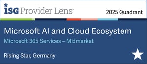 ISG Provider Lens 2025 Auszeichnung: DATAGROUP als Rising Star in Deutschland im Bereich Microsoft 365 Services – Midmarket.