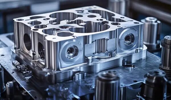 Milled aluminum component as a reference project from Alupress.