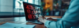 Digitale Zusammenarbeit in einer virtuellen Videokonferenz