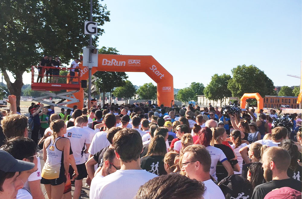 B2Run Stuttgart 2019 - der Startblock