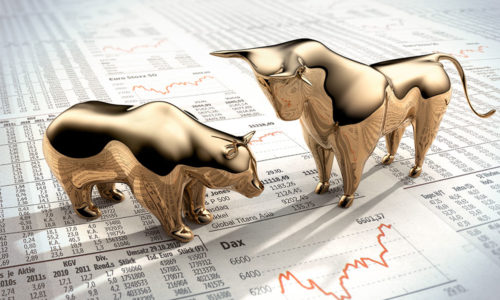 Aktienmarkt, Bulle und Bär